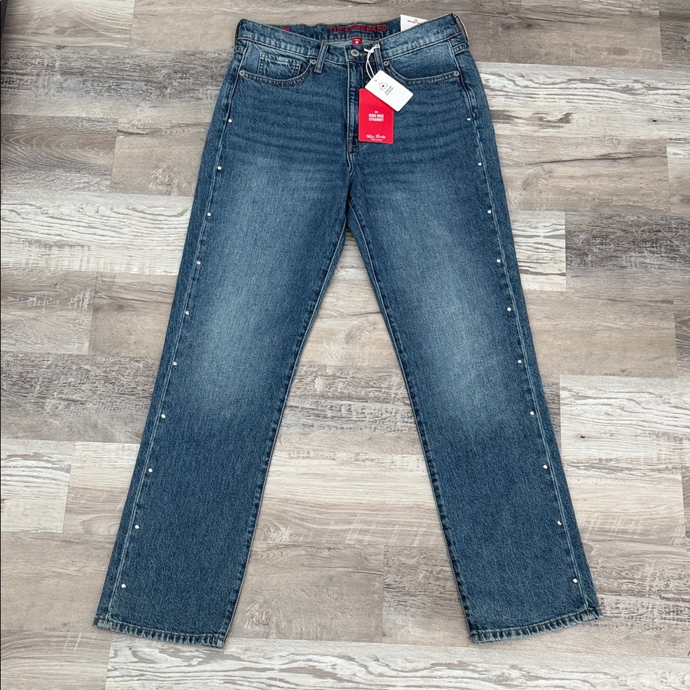 Lucky Brand Zoe high rise, straight jeans with studs